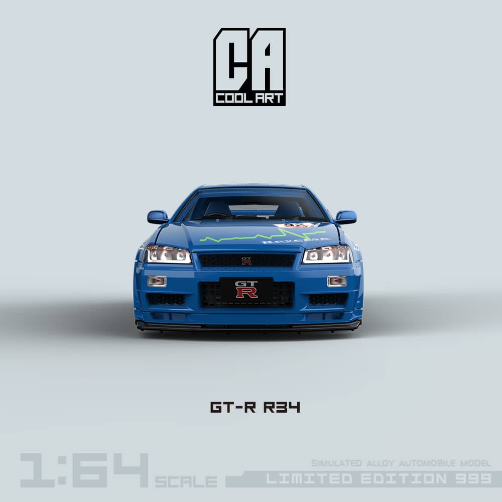 [ETA:  Nov 2025 ] Cool Art 1/64 Skyline GT-R R34 Z-Tune 92 Blue 99# Livery