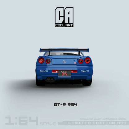 [ETA:  Nov 2025 ] Cool Art 1/64 Skyline GT-R R34 Z-Tune 92 Blue 99# Livery