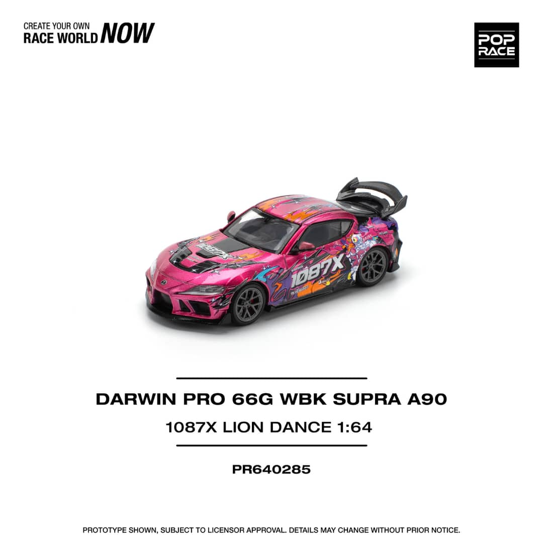 Pop Race 1/64 GR Supra A90 DarwinPRO 66G NWB Pink Lion Dance