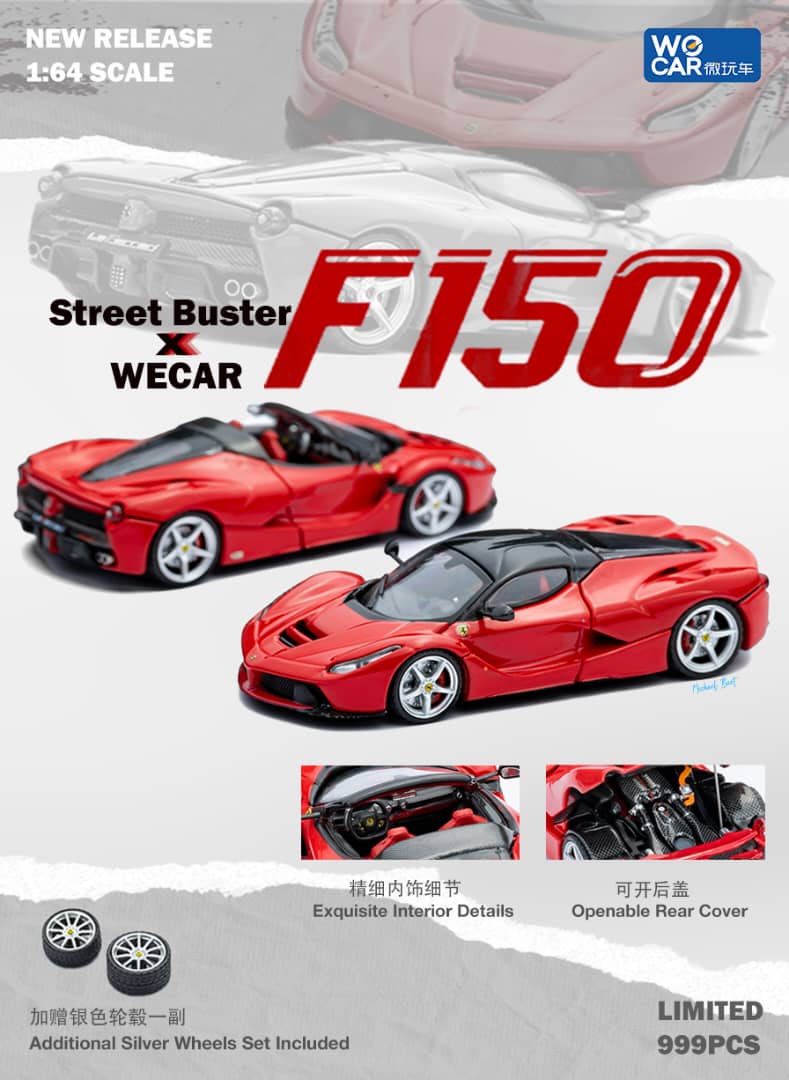 SB 1:64 Red LaFerrari F150 Hard Top Sports Model Diecast