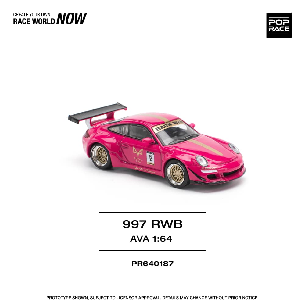 ETA: Dec 2025 ] Pop Race 1/64 RWB997 GT Wing Red AVA – Black Ice