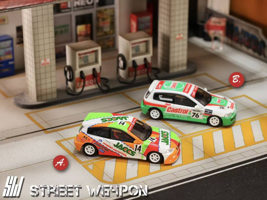 [ETA:  Nov 2025 ] Street Weapon 1/64 Civic EG6 - Jaccs 14#/Castrol 76# Livery