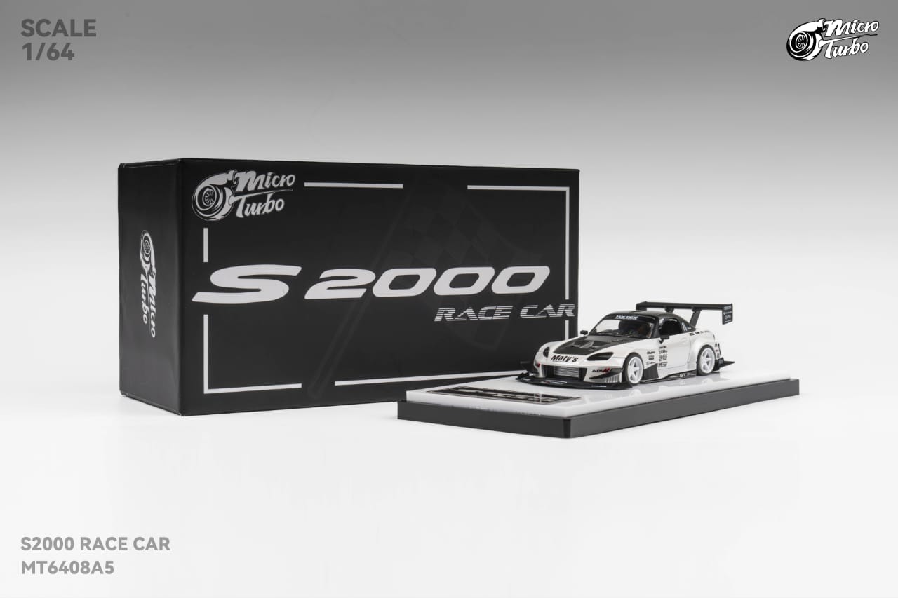 [ETA:  Oct 2025 ] MicroTurbo 1/64 S2000 Race Car White with Racing Stripes