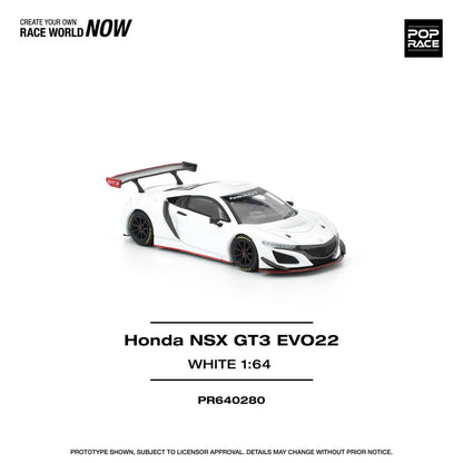 [ETA:  Jan 2026 ] Pop Race 1/64 NSX GT3 Evo22 White with Red Line