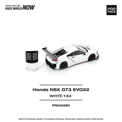 [ETA:  Jan 2026 ] Pop Race 1/64 NSX GT3 Evo22 White with Red Line