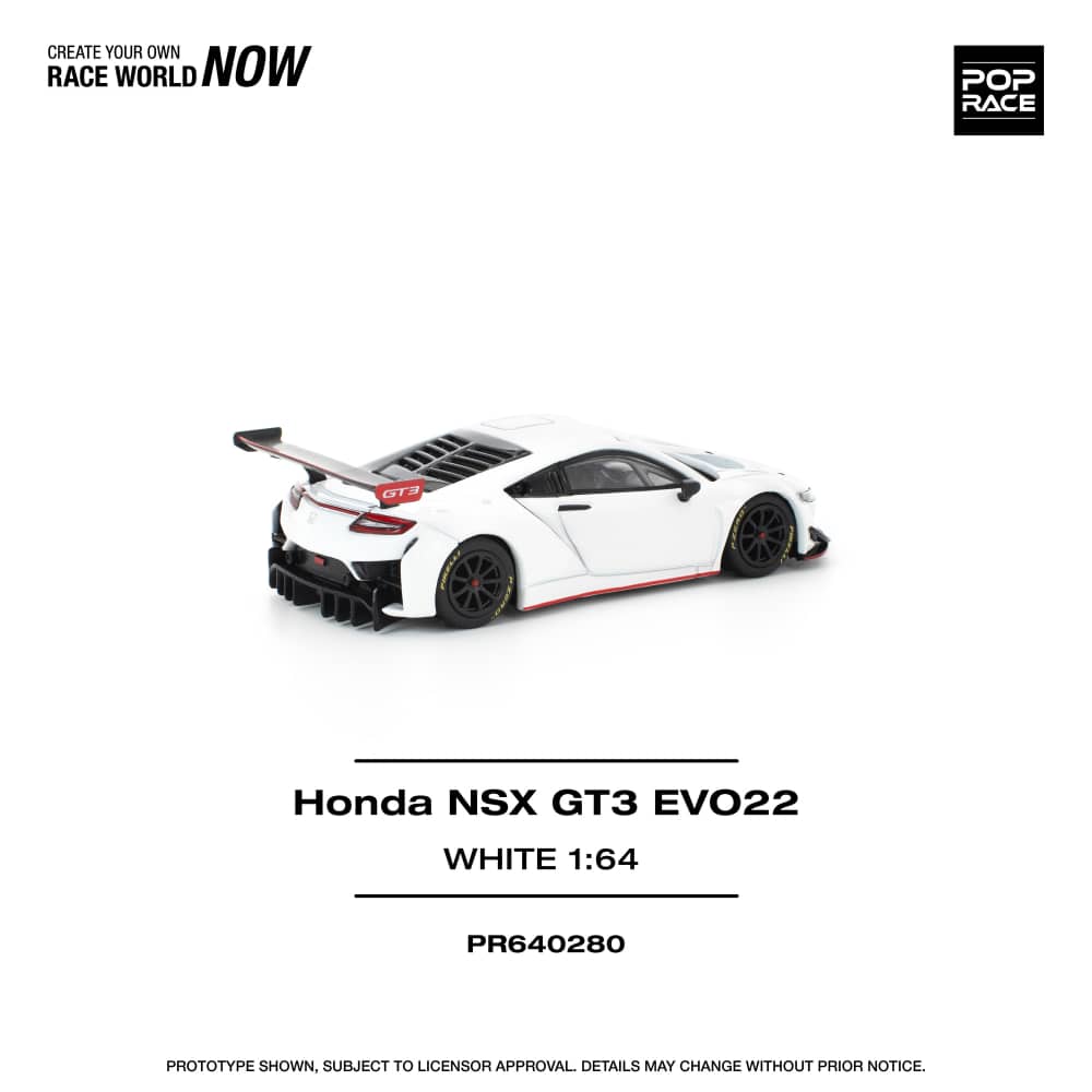 [ETA:  Jan 2026 ] Pop Race 1/64 NSX GT3 Evo22 White with Red Line