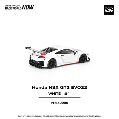 [ETA:  Jan 2026 ] Pop Race 1/64 NSX GT3 Evo22 White with Red Line