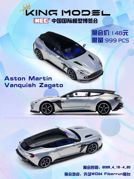 [ETA:  Oct 2025 ] King Model 1/64 Vanquish Zagato Shooting Brake Silver - HEC Event Exclusive