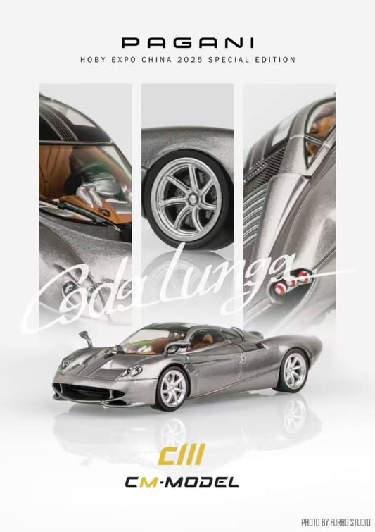 [ETA:  Oct 2025 ] CM Model 1/64 Pagani Huayra Codalunga Silver - HEC Event Exclusive