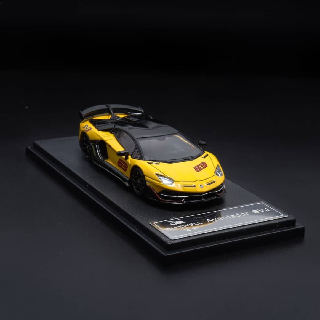 [ETA:  Nov 2025 ] MaxWell x Rhino Model 1/64 Aventador LP770-4 SVJ 63 Yellow