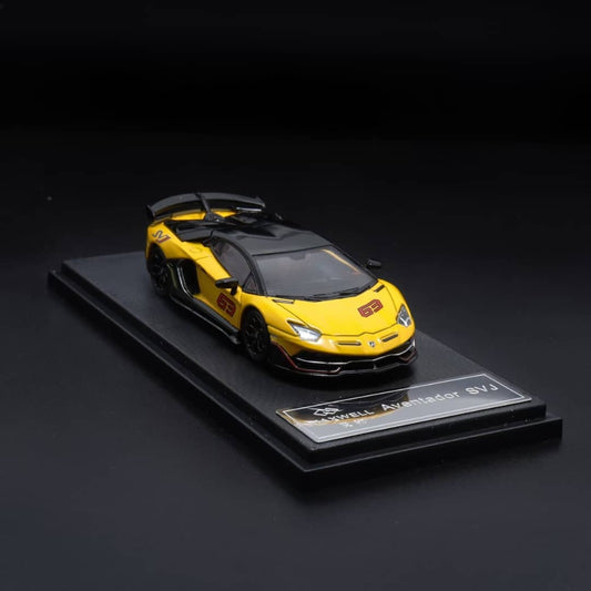 [ETA:  Nov 2025 ] MaxWell x Rhino Model 1/64 Aventador LP770-4 SVJ 63 Yellow