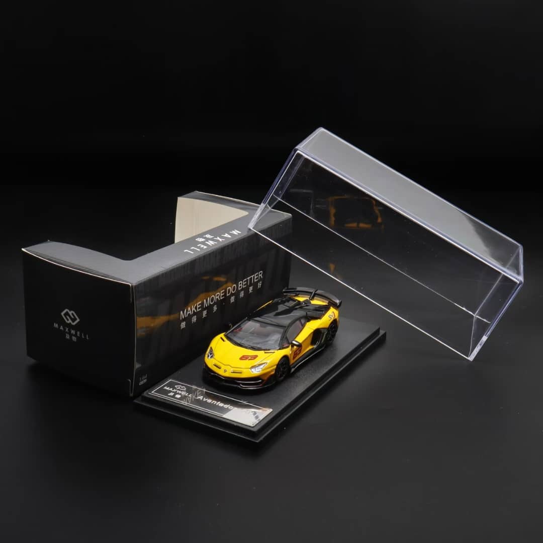 [ETA:  Nov 2025 ] MaxWell x Rhino Model 1/64 Aventador LP770-4 SVJ 63 Yellow