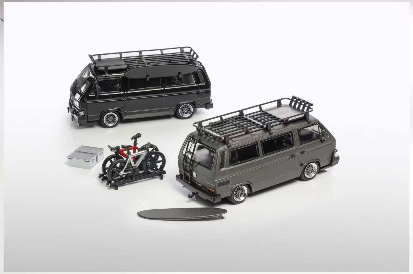 BSC Model x Mortal 1/64 VW Type 2 T3 (Carrera Bus B32) Lowride  With BBS Rim - 2025 Beijing HEC Event Car