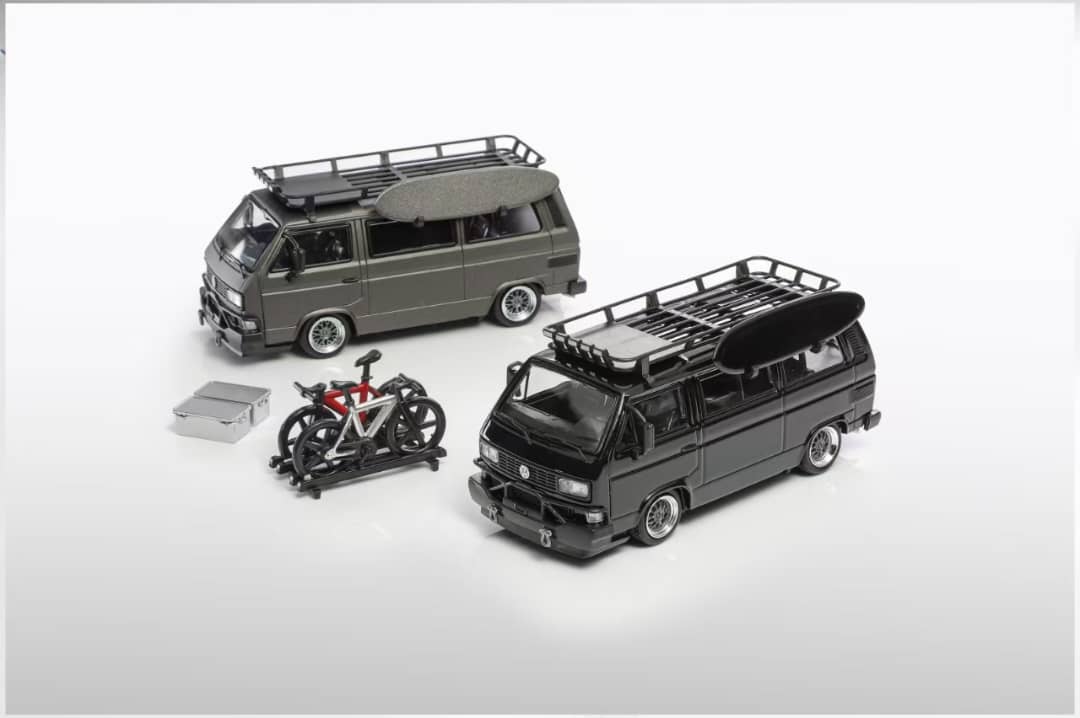BSC Model x Mortal 1/64 VW Type 2 T3 (Carrera Bus B32) Lowride  With BBS Rim - 2025 Beijing HEC Event Car