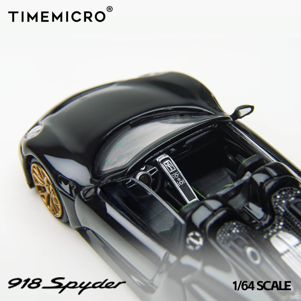 [ETA:  Nov 2025 ] Time Model 1/64 918 Spyder - Black with Gold Rims