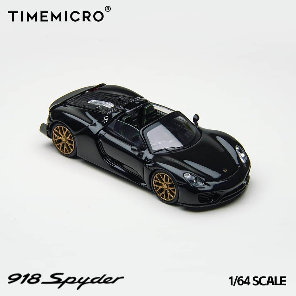 [ETA:  Nov 2025 ] Time Model 1/64 918 Spyder - Black with Gold Rims