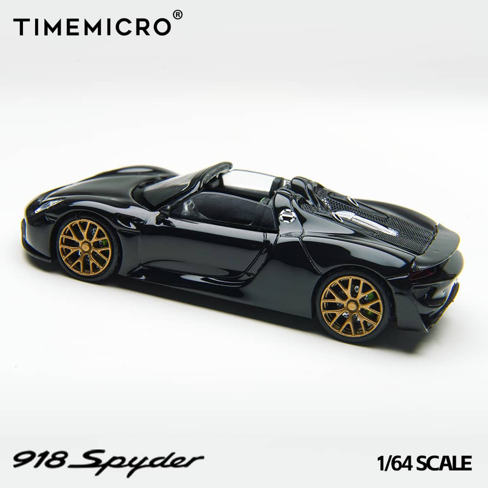 [ETA:  Nov 2025 ] Time Model 1/64 918 Spyder - Black with Gold Rims