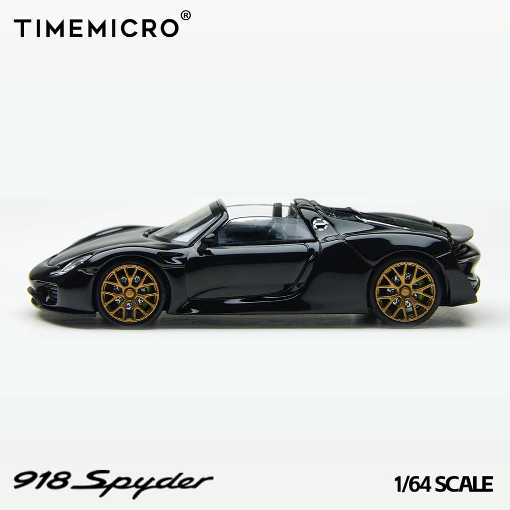 [ETA:  Nov 2025 ] Time Model 1/64 918 Spyder - Black with Gold Rims