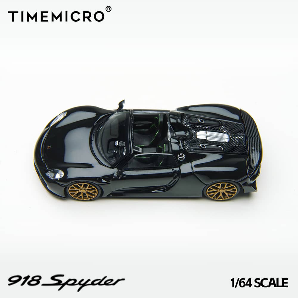 [ETA:  Nov 2025 ] Time Model 1/64 918 Spyder - Black with Gold Rims
