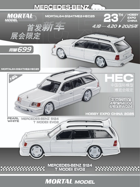 [ETA:  Sep 2025 ] Mortal 1/64 S124 Estate Pearl White - 2025 Beijing HEC Event Car