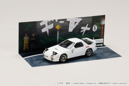 [ETA:  Mar 2026 ] Hobby Japan 1/64 RX-7 FC3S RedSuns White Ryosuke Takahashi vs Takumi Fujiwara (Initial D 30th Anniversary Diorama Set Series)