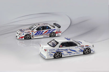 [ETA:  Oct 2025 ] Mortal 1/64 Skyline ER34 25GT-Turbo Drift Version - D1GP Blitz Drift Livery - Twin Cars Set - Blitz ER34 2003 & 2006 Version