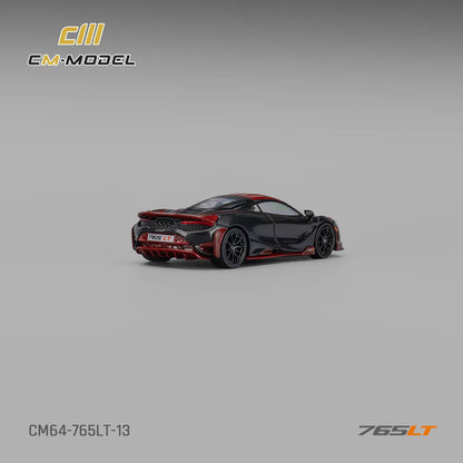[ETA:  Jan 2026 ] CM Model 1/64 Mclaren  765LT - Full Carbon Black-Red
