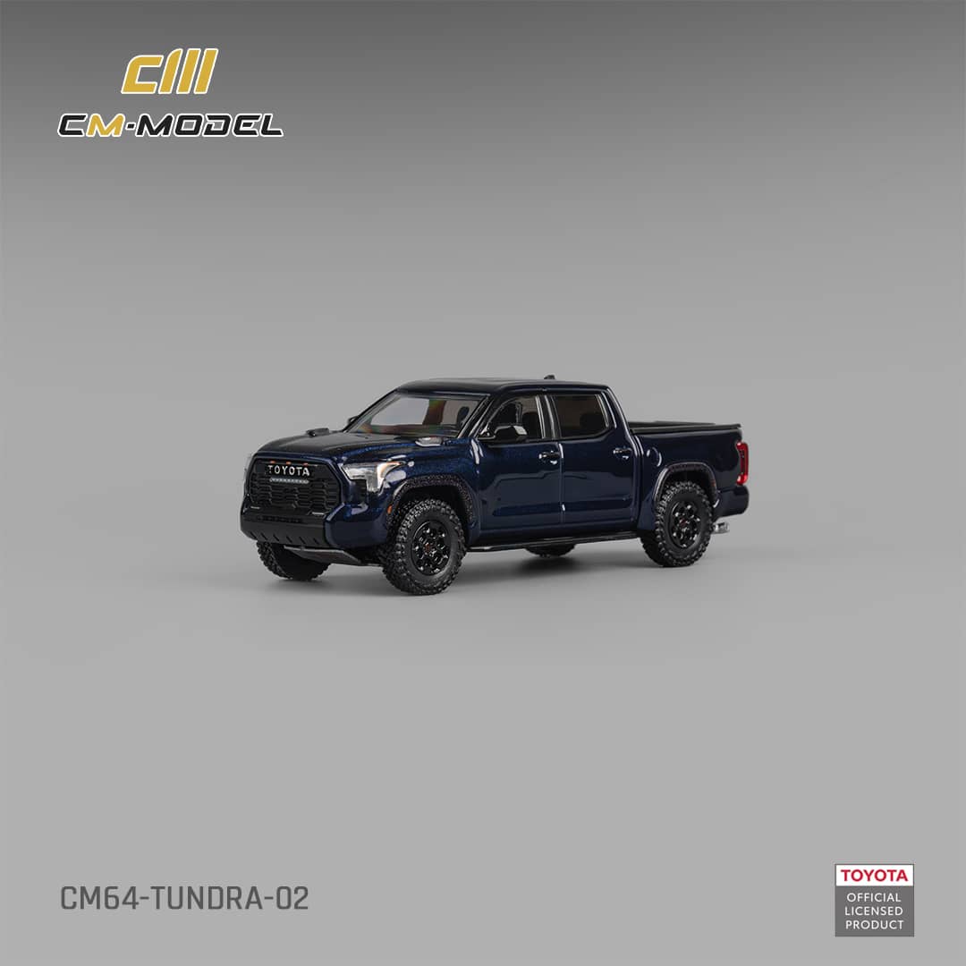 [ETA:  Jan 2026 ] CM Model 1/64 Toyota Tundra PickUp MK3 XK70 TRD Pro Metallic Blue