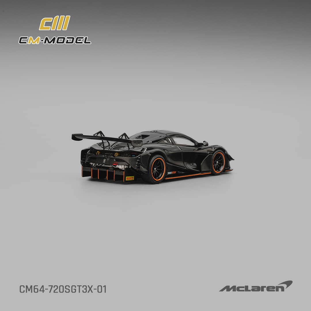 CM Model 1/64 Mclaren 720S GT3 Gloss Black – Black Ice Diecast
