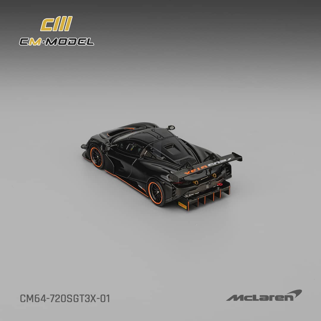 CM Model 1/64 Mclaren 720S GT3 Gloss Black – Black Ice Diecast