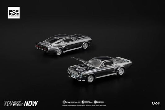 [ETA:  Feb 2026 ] Pop Race 1/64 Shelby Mustang GT500 Chrome Silver (PR640312)