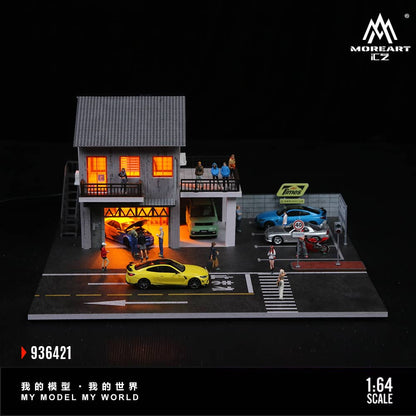 [ETA:  Dec 2025 ] MoreArt 1/64 Japanese Auto Repair Shop (MO936421) 
Size: 30 x 30 x 15cm
