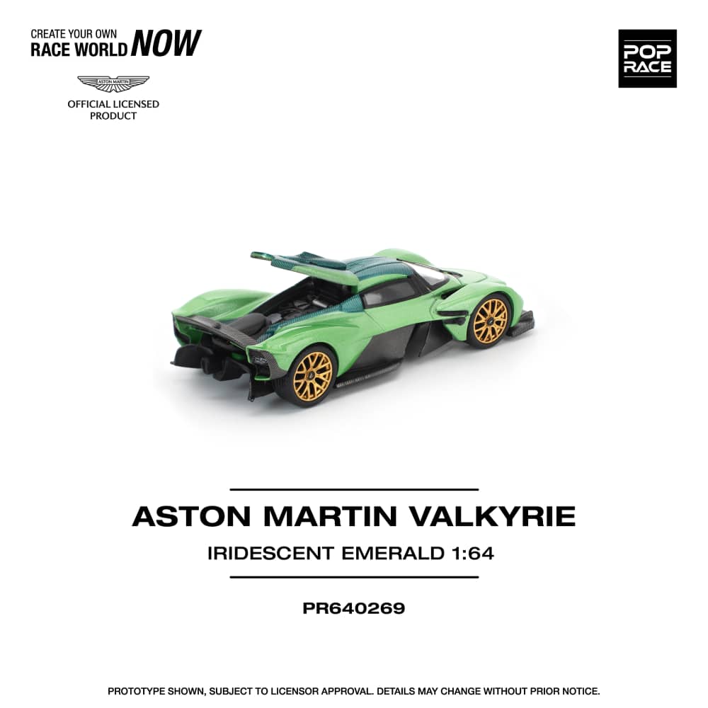 [ETA:  May 2026 ] Pop Race 1/64 Aston Martin Valkyrie - Iridescent Emerald (PR640269)