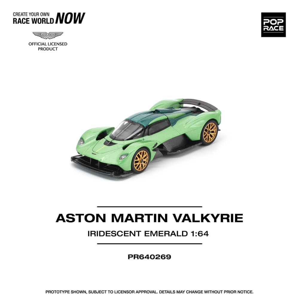 [ETA:  May 2026 ] Pop Race 1/64 Aston Martin Valkyrie - Iridescent Emerald (PR640269)