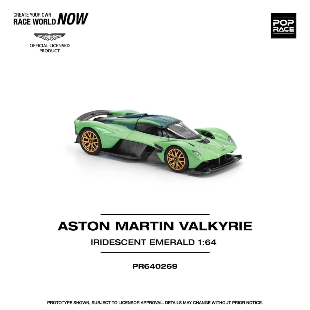 [ETA:  May 2026 ] Pop Race 1/64 Aston Martin Valkyrie - Iridescent Emerald (PR640269)
