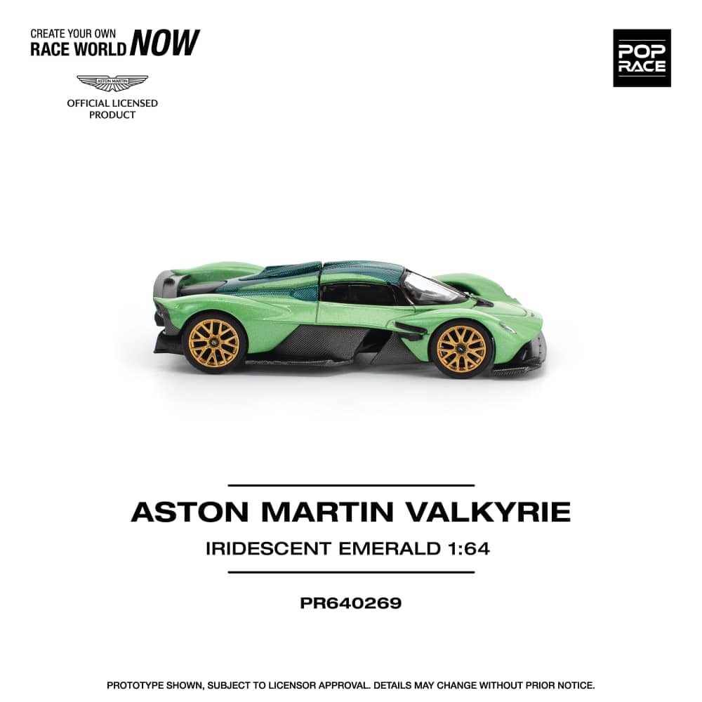 [ETA:  May 2026 ] Pop Race 1/64 Aston Martin Valkyrie - Iridescent Emerald (PR640269)