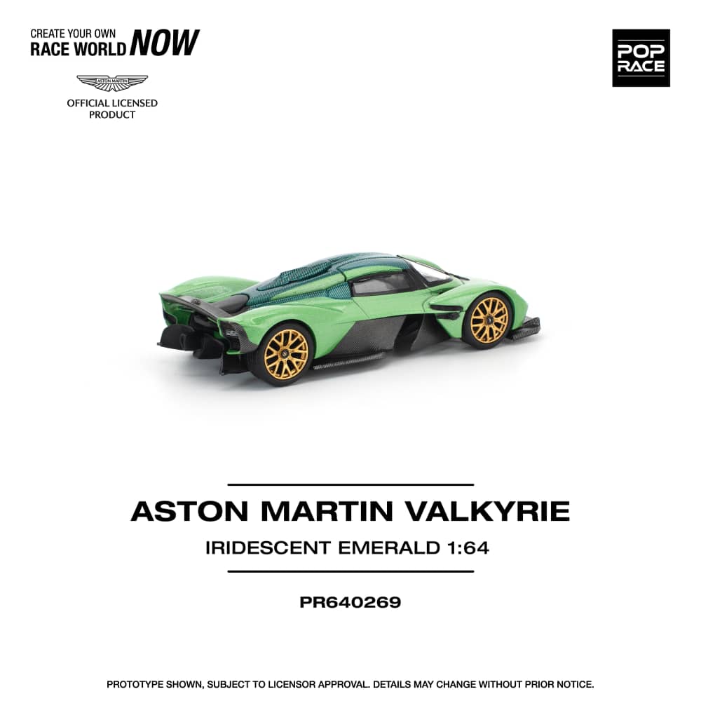 [ETA:  May 2026 ] Pop Race 1/64 Aston Martin Valkyrie - Iridescent Emerald (PR640269)