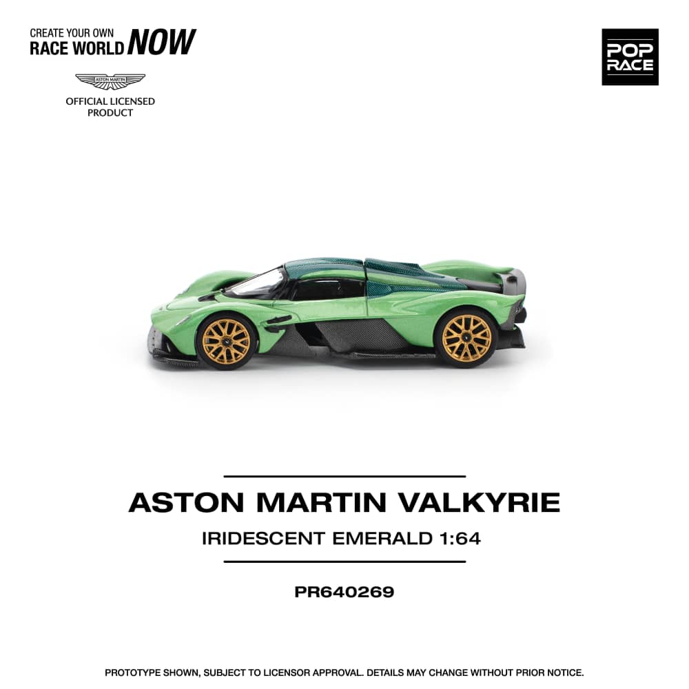[ETA:  May 2026 ] Pop Race 1/64 Aston Martin Valkyrie - Iridescent Emerald (PR640269)