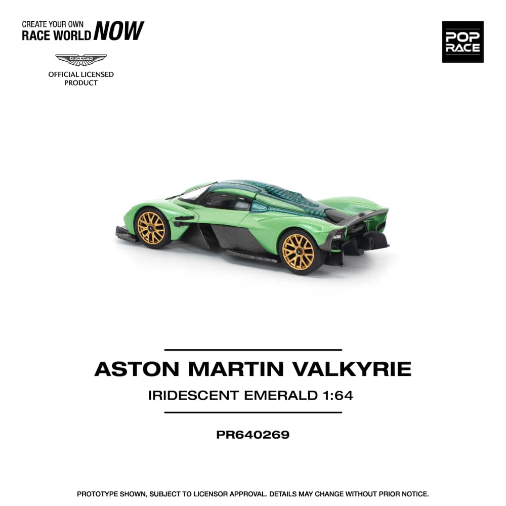 [ETA:  May 2026 ] Pop Race 1/64 Aston Martin Valkyrie - Iridescent Emerald (PR640269)