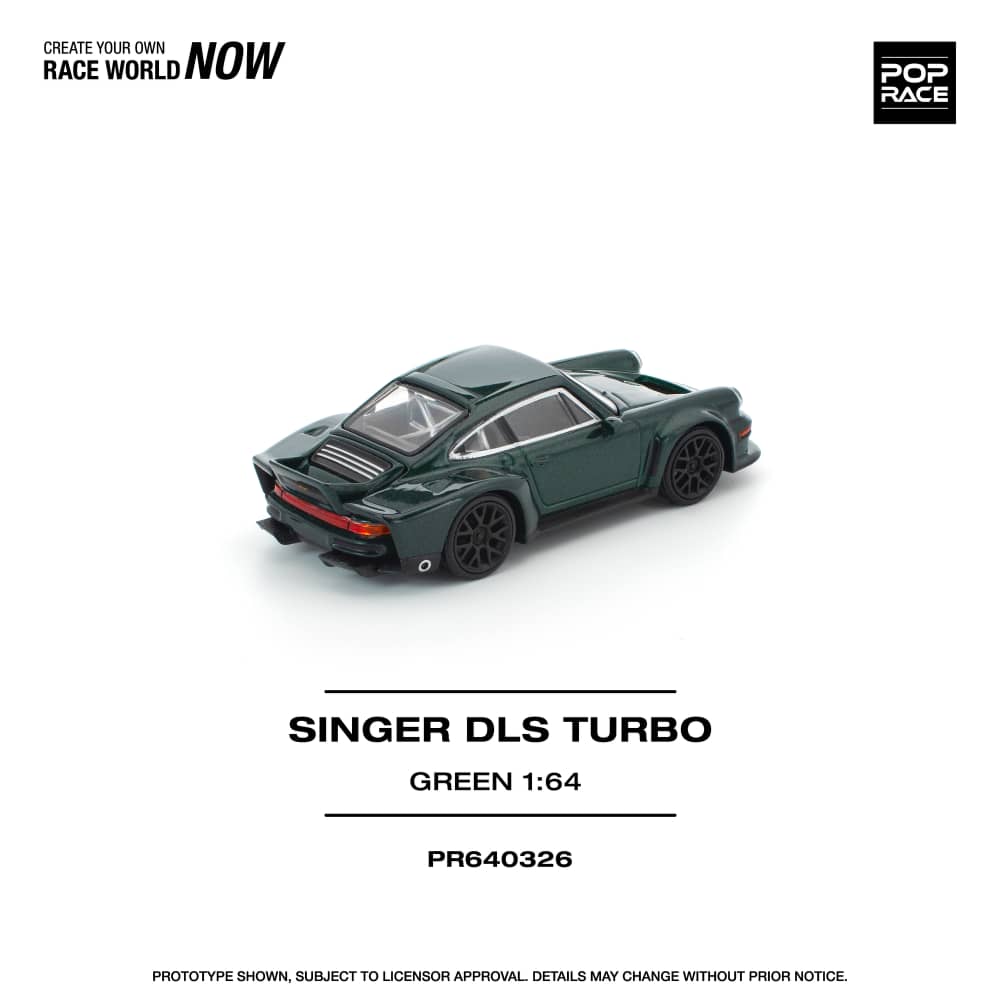 [ETA:  May 2026 ] Pop Race 1/64 Singer 911 DLS Turbo (964) Road Edition - Green (PR640326)