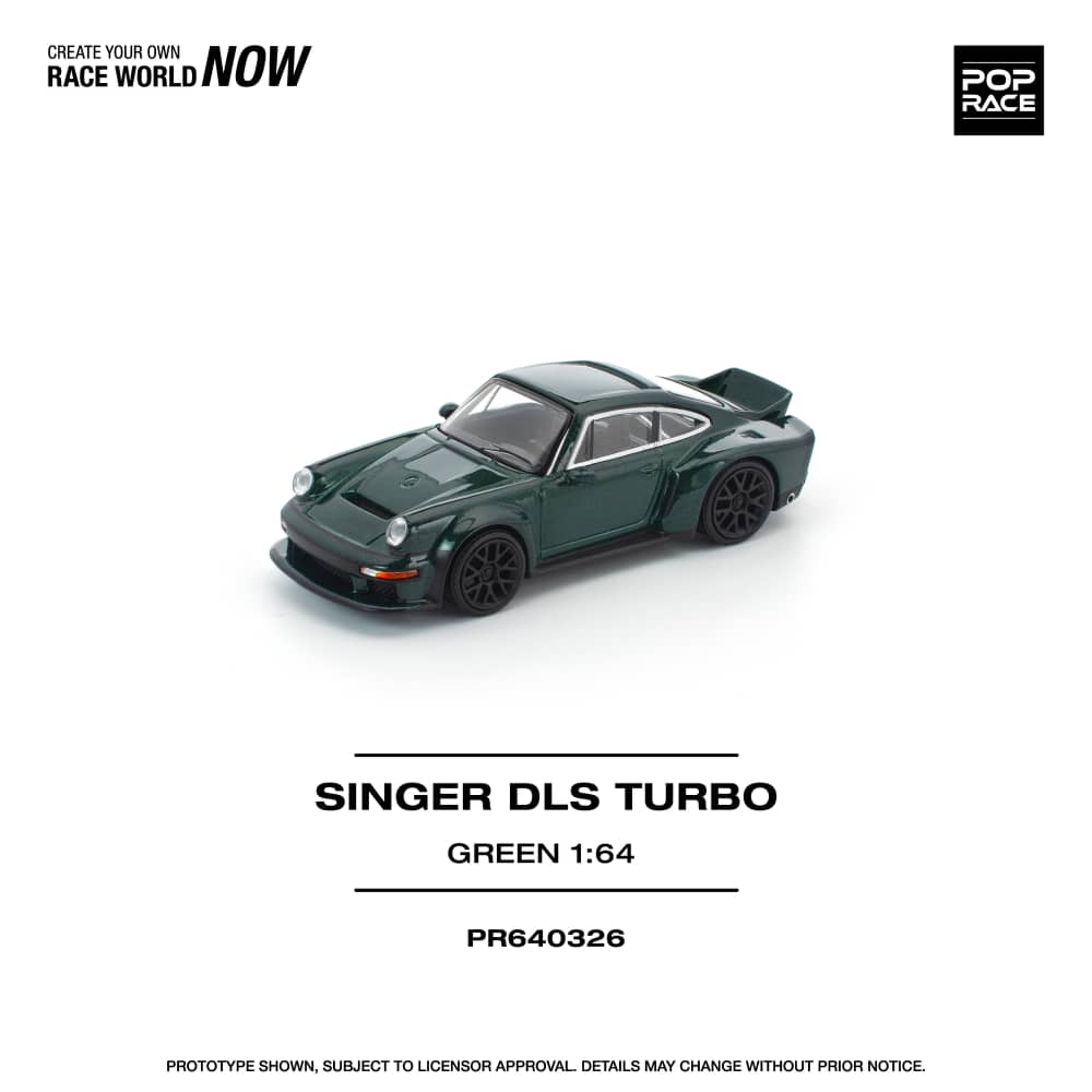 [ETA:  May 2026 ] Pop Race 1/64 Singer 911 DLS Turbo (964) Road Edition - Green (PR640326)