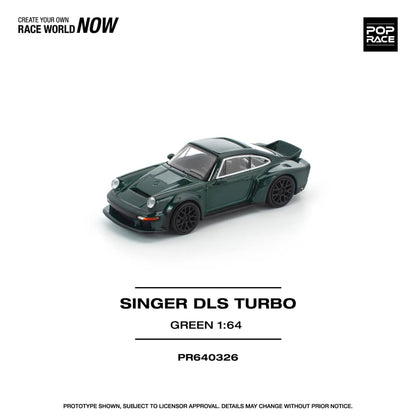 [ETA:  May 2026 ] Pop Race 1/64 Singer 911 DLS Turbo (964) Road Edition - Green (PR640326)
