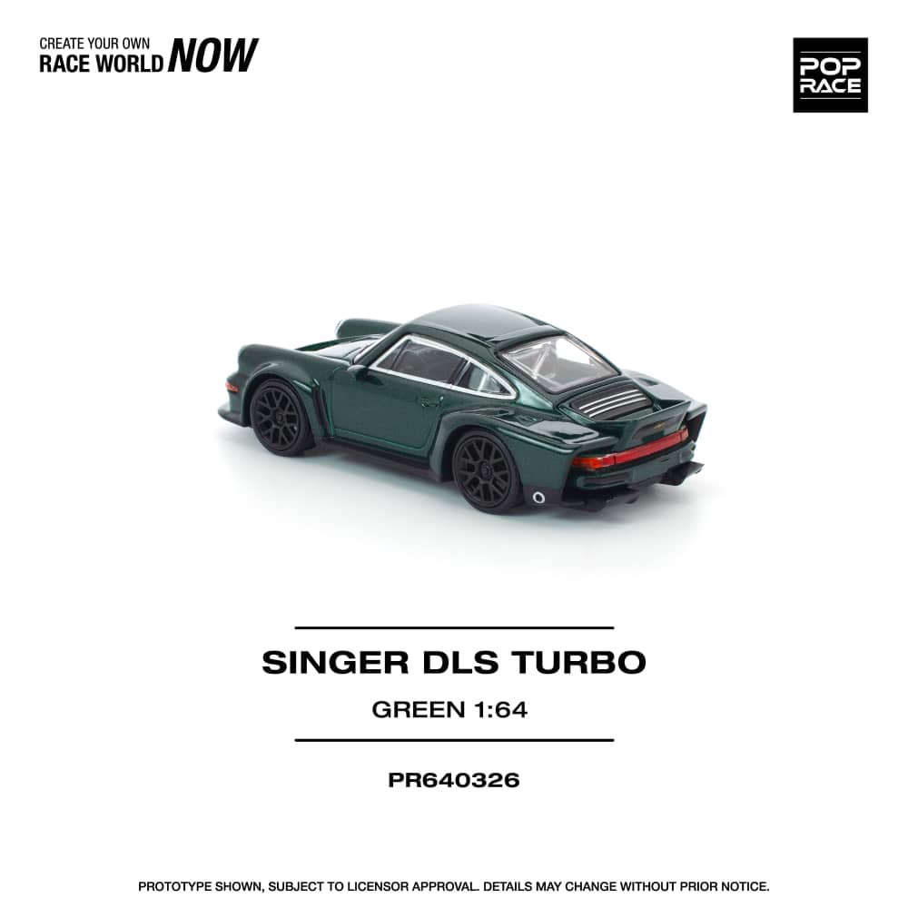 [ETA:  May 2026 ] Pop Race 1/64 Singer 911 DLS Turbo (964) Road Edition - Green (PR640326)
