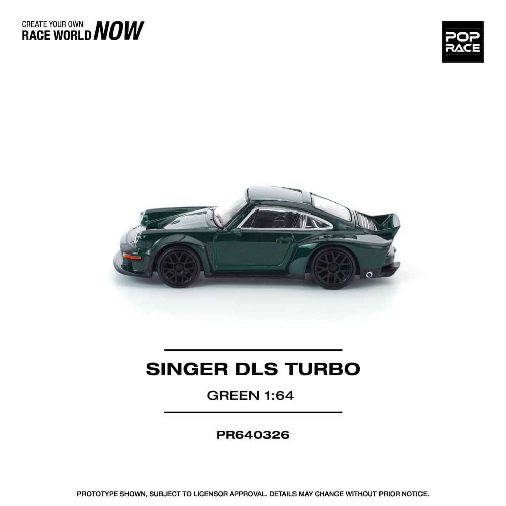 [ETA:  May 2026 ] Pop Race 1/64 Singer 911 DLS Turbo (964) Road Edition - Green (PR640326)
