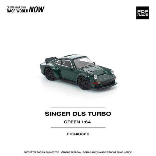 [ETA:  May 2026 ] Pop Race 1/64 Singer 911 DLS Turbo (964) Road Edition - Green (PR640326)
