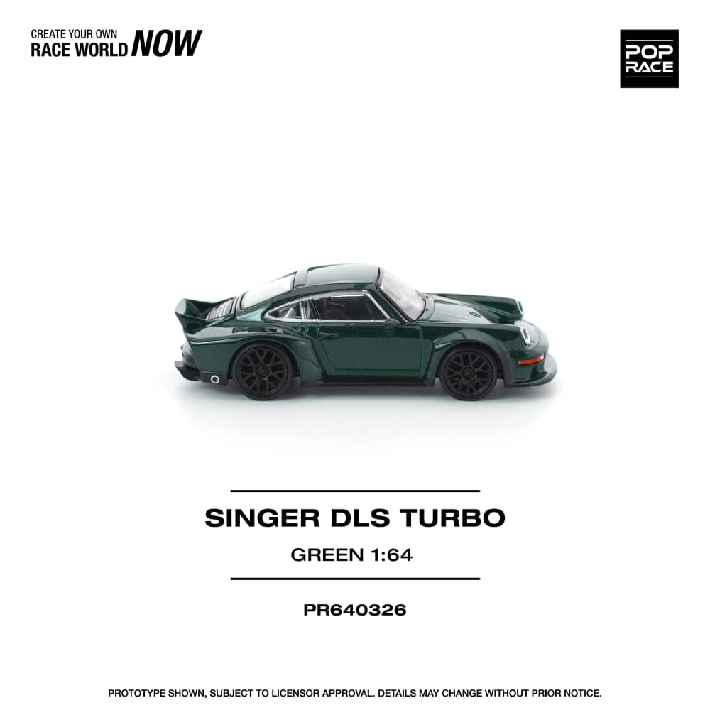 [ETA:  May 2026 ] Pop Race 1/64 Singer 911 DLS Turbo (964) Road Edition - Green (PR640326)