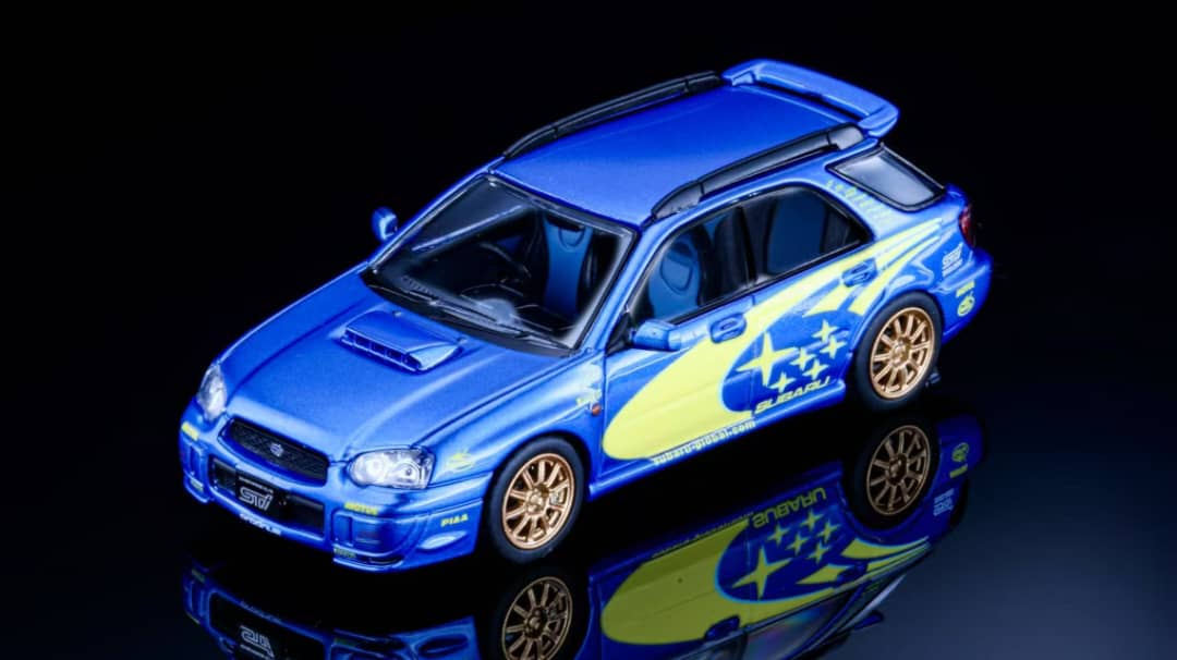 [ETA:  Oct 2025 ] Furuya 1/64 Impreza Mk2 WRX STi Blobeye - Blue Rally with Gold Rims
