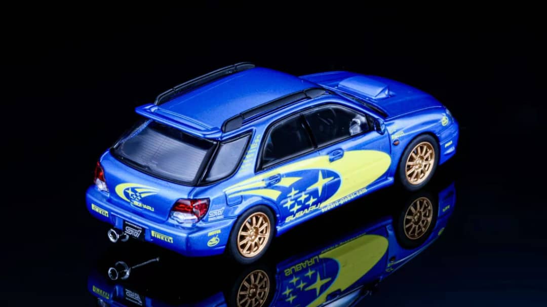 [ETA:  Oct 2025 ] Furuya 1/64 Impreza Mk2 WRX STi Blobeye - Blue Rally with Gold Rims