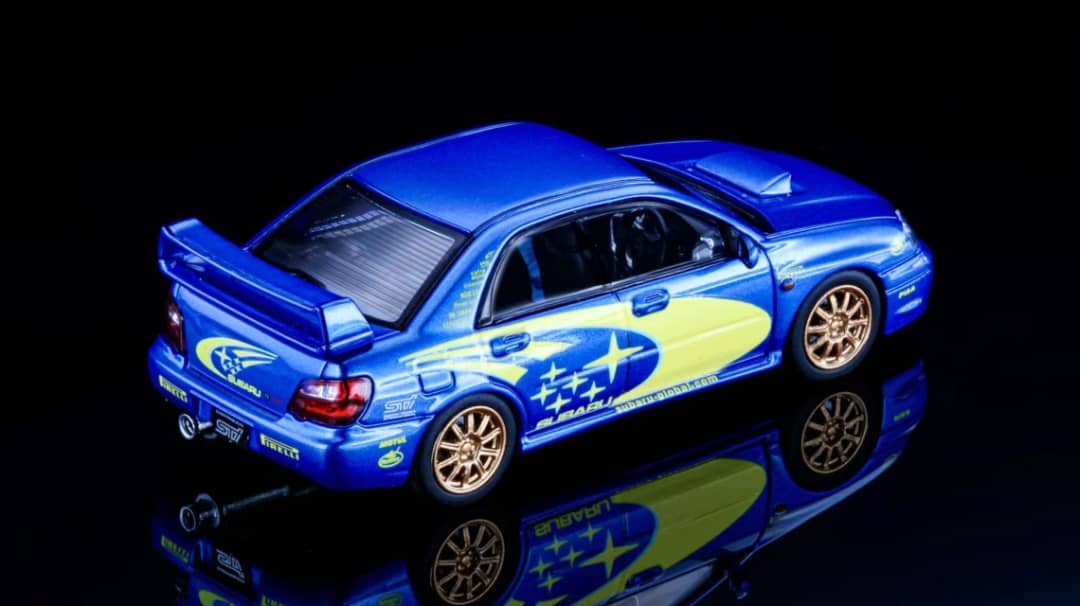 [ETA:  Oct 2025 ] Furuya 1/64 Impreza Mk2 WRX STi Blobeye - Blue Rally with Gold Rims