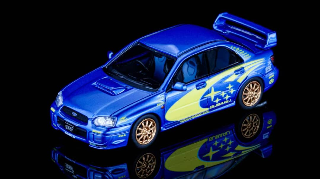 [ETA:  Oct 2025 ] Furuya 1/64 Impreza Mk2 WRX STi Blobeye - Blue Rally with Gold Rims